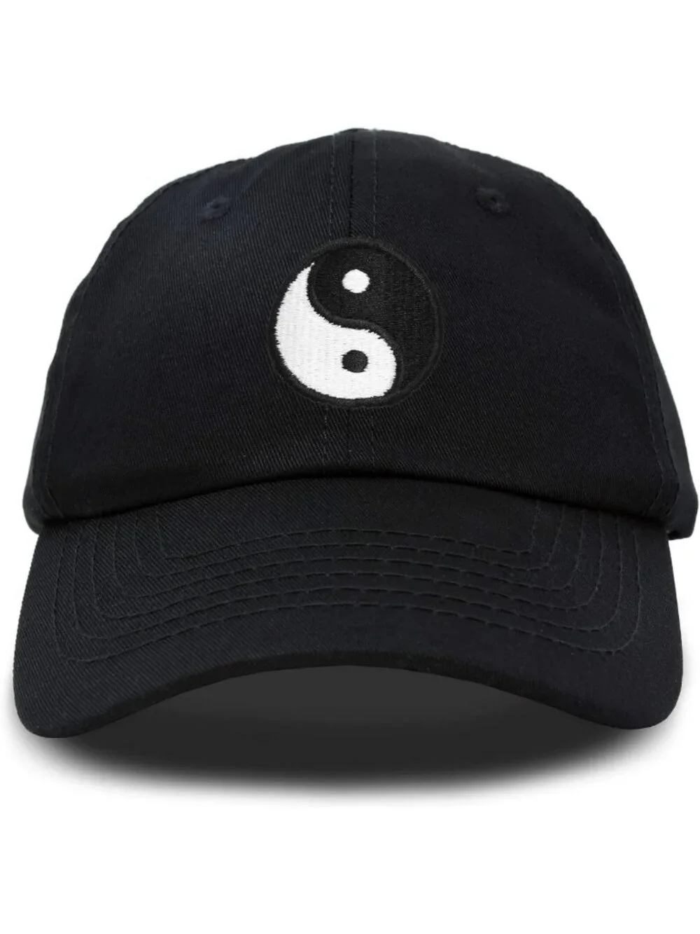 Zen Ying Yang Dad Hat | Black Baseball Cap for Peace & Balance Lovers